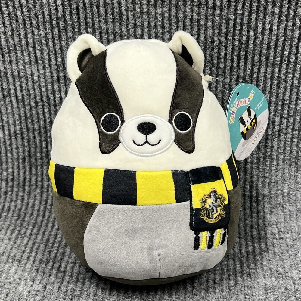 Squishmallows Harry Potter Hogwarts House HUFFLEPUFF BADGER 8" Plush Stuffed NWT